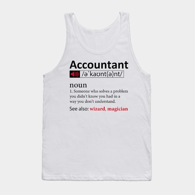 Accountant Definition Tank Top by DragonTees